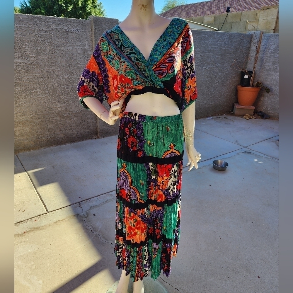 RARE VINTAGE Gypsy Boho Skirt Set - Picture 10 of 10